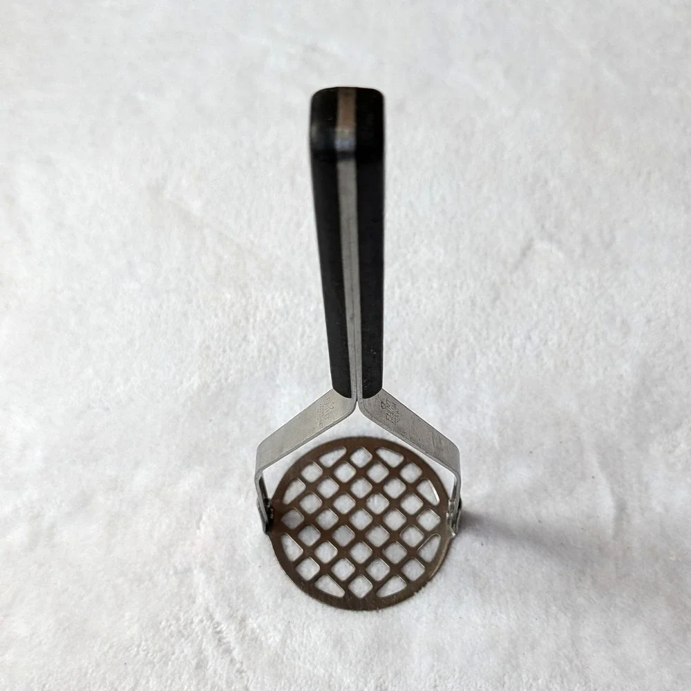 Ekco Flint Vanadium Potato Masher Vintage Stainless Vanadium Steel USA 9.5 Inch